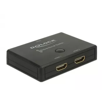 DeLock HDMI 2→1 pārslēgs, divvirzienu, 4K 60 Hz, 2 x HDMI, galddatora