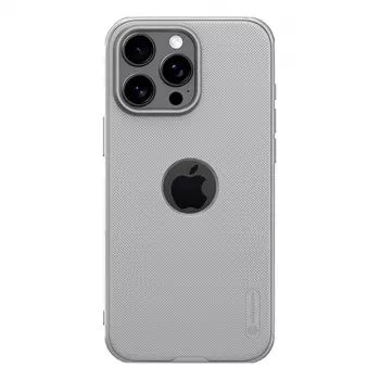 Aizsargmaciņš Nillkin Super Frosted Shield Pro iPhone 16 Pro, pelēks, ciets plāns vāciņš