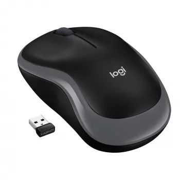 Logitech M185 Bezvadu optiskā pele Ambidextrous Pelēka 910-002238