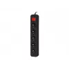 Lanberg PS1-05E-0300-BK pagarinātājs ar 5 rozetēm, 3 m, melns, ar slēdzi