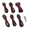 CableMod PRO ModMesh CM-PCAB-BKIT-NKKR-3PK-R pagarinājuma kabeļu komplekts, melns/sarkans