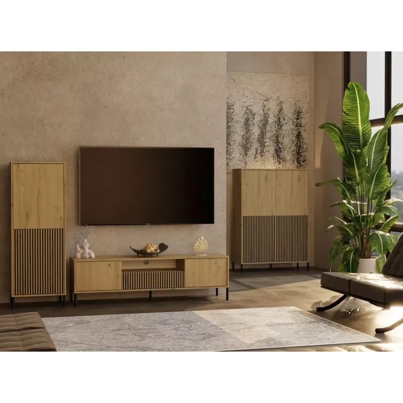 KAMARO 2DK plāns/GŁ ozols ARTISAN DISPLAY CABINET