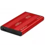 Ārējais korpuss QOLTEC 51860 2.5 inch SATA III cietajiem diskiem un SSD, USB Type-A, 5 Gbit/s, alumīnijs, sarkans