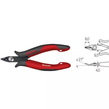 Sānu griezējknaibles Wiha 27388 128 mm — diagonālās knaibles, rūdītas griezējmalas, izolēti rokturi