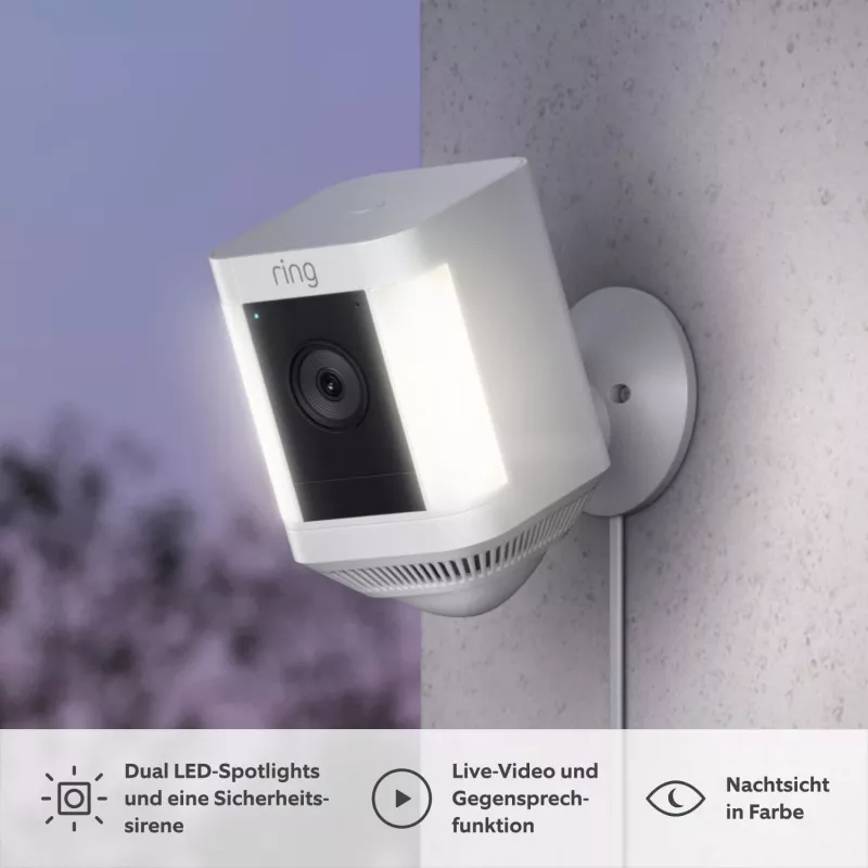 Ring Spotlight Cam Plus Plug-In āra tīkla novērošanas kamera