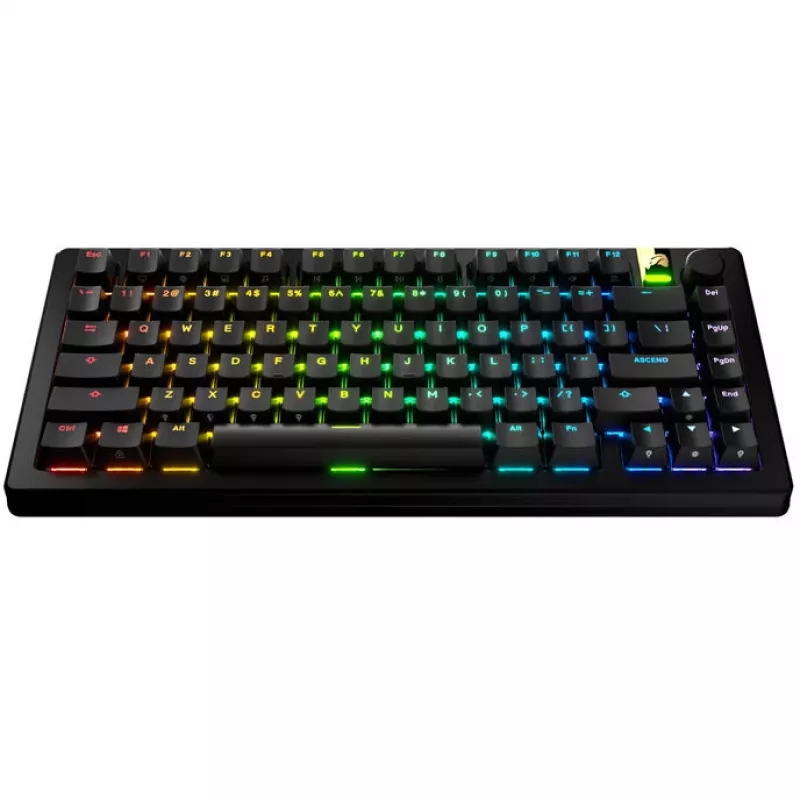 GLORIOUS GPBT Backlit Keycaps — ANSI izkārtojums, PBT materiāls, melns