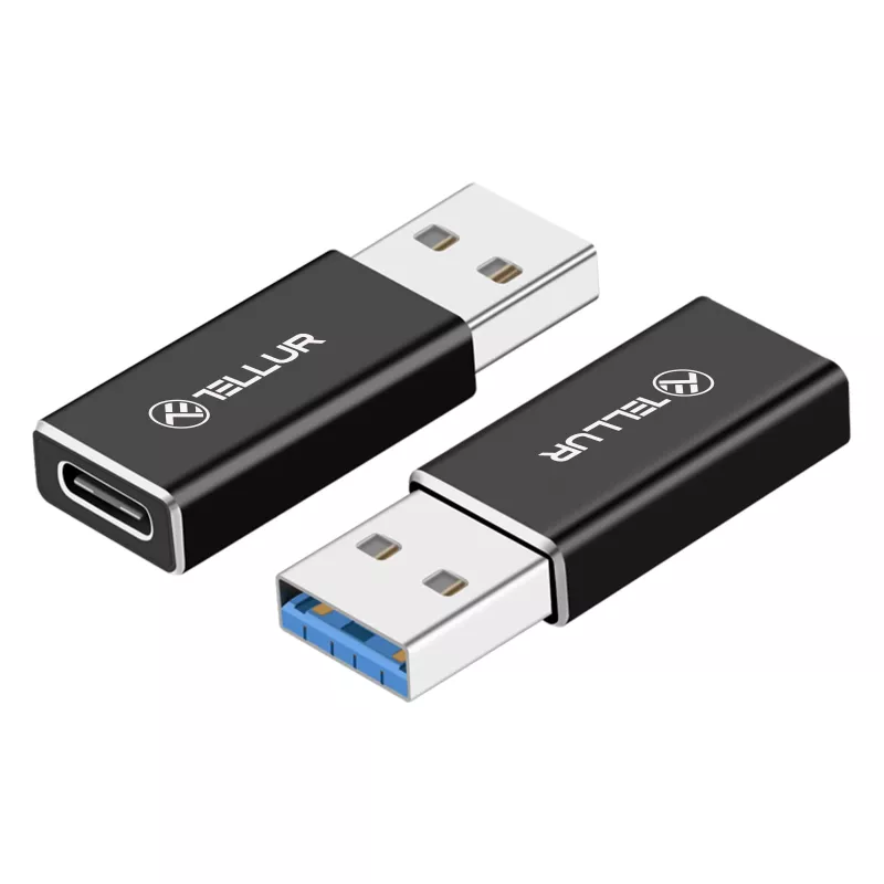 Tellur USB-A–USB-C pārejas adapteris (tēviņš–mātīte)