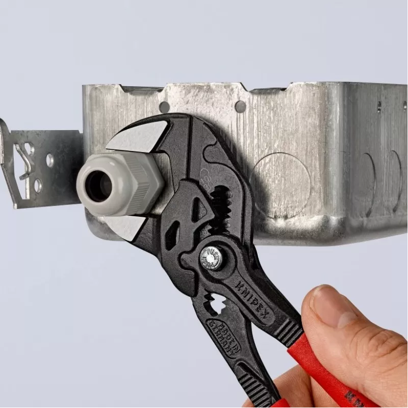 Knipex 86 01 180 knaibļu atslēga, 180 mm, maks. atvērums 40 mm, 15 pozīcijas, sarkana