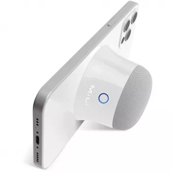 Mono portatīvais skaļrunis MILI Ultron 461891 — 3 W RMS, bezvadu, iebūvēts 420 mAh akumulators, balts