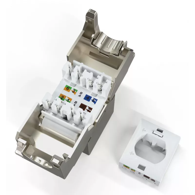 Digitus CAT 6A kompakts keystone modulis, ekranēts, bezinstrumentu montāža, 24 gab.