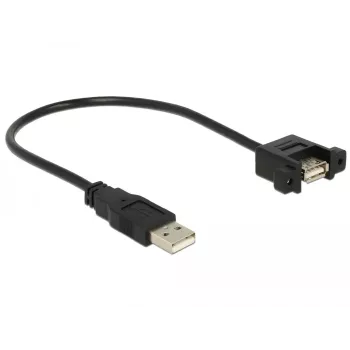 USB kabelis DeLOCK 85462 USB 2.0 0.25 m Melns