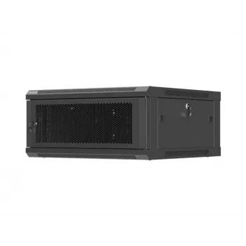 Pie sienas montējams 19 collu 4U LANBERG instalācijas skapis 600x600 mm, melns