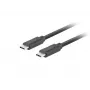 USB-C kabelis M/M 3.1 gen 2 0.5m 10Gb/s PD100W melns