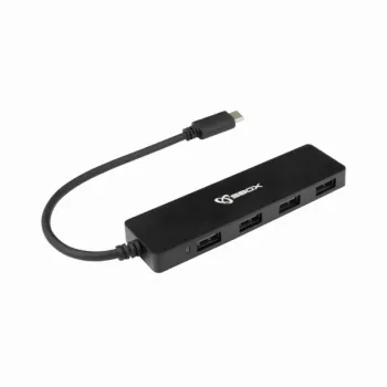 Sbox H-404C USB 3.0 4 portu centrmezgls ar Type-C savienotāju