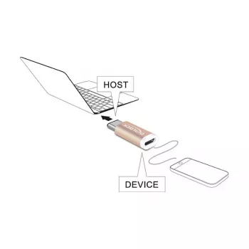 DeLOCK 65677 USB 2.0-C (siev.) uz Micro-B (siev.) adapteris, vara krāsā