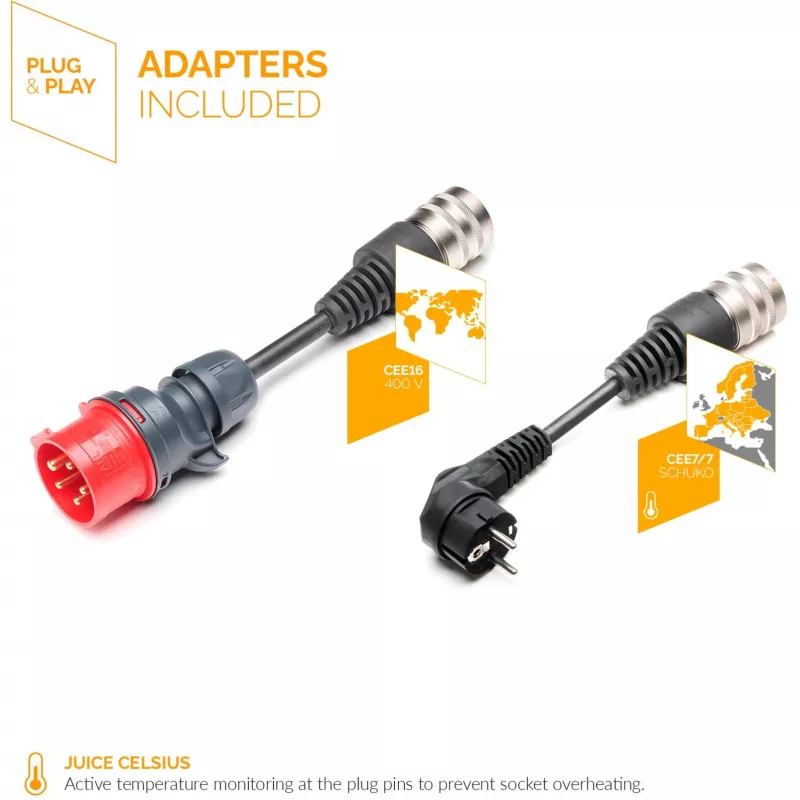 Juice Technology JUICE BOOSTER 3 air Country EU Basic Set (antracīts/melns, 1,4 - 11 kW, 3,1 metru kabelis)