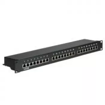 Patch Panel VALUE Cat.5e 24 Porti STP Melns