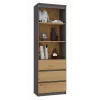 Biroja grāmatplaukts top e shop RS-60 ANT/ART KPL — 3 plaukti, skaidu plātne, 600×350×1800 mm