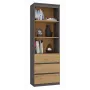 Biroja grāmatplaukts top e shop RS-60 ANT/ART KPL — 3 plaukti, skaidu plātne, 600×350×1800 mm