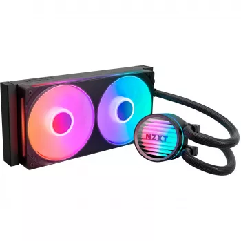 Šķidruma CPU dzesētājs NZXT Kraken Core RGB 240 — AIO 240mm radiators, RGB apgaismojums, melns