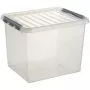 Helit H6162702 Q-line arhīva uzglabāšanas kaste, 52 L, caurspīdīga