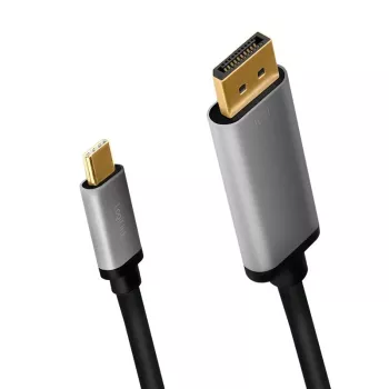 LogiLink CUA0100 USB-C uz DisplayPort kabelis 1,8m melns/pelēks