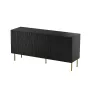 Skaplis cama meble JUNGLE 1520×405×745 mm matēts melns ar zelta kājām, skaidu plātne