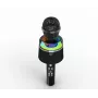 Bezvadu karaoke mikrofons Gembird GMB Audio MICBT-01-BK ar iebūvētu skaļruni un LED apgaismojumu