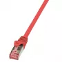 Logilink PrimeLine - Patch-Cable - RJ-45 (vīriņš) - RJ-45 (vīriņš) - 1 m - SFTP, PiMF - CAT 6 - gluds, bez halogēniem - sarkans (CQ2034S)
