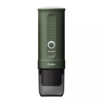Kafijas automāts OUTIN Outin Nano Black, Green — maltā kafija, 20 bāri, 7500 mAh akumulators, 0.67 kg