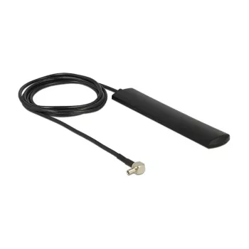 DELOCK LTE antena TS-9 Plug 90 3 dBi visvirziena stingra melna līmējoša montāža