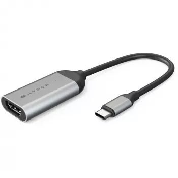 HYPER HD-H8K USB-C uz HDMI adapteris, 8K@60Hz, nerūsējošais tērauds