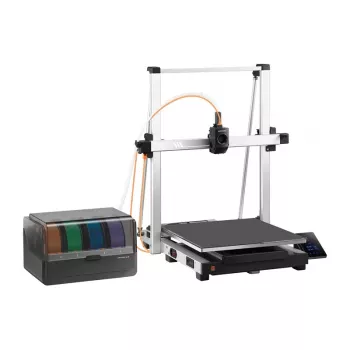 3D printeris AnyCubic Kobra 3 Max Combo — darba lauks 420×420×500 mm, PETG/PLA, maks. sprausla 300°C, pamatne 90°C, Wi-Fi