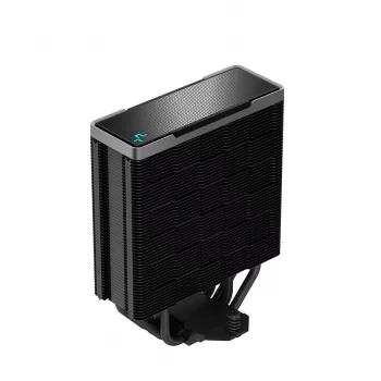 CPU dzesētājs DeepCool AK400 ZERO DARK PLUS — 120 mm FDB ventilators, 4 siltuma caurules 6 mm, LGA 1700/AM4/AM5, augstums 155 mm, melns