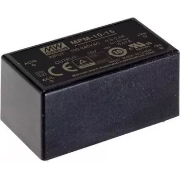 Barošanas adapteris MEAN WELL MPM-10-24, 10 W, ieeja 80–264 V, izeja 24 V, RoHS