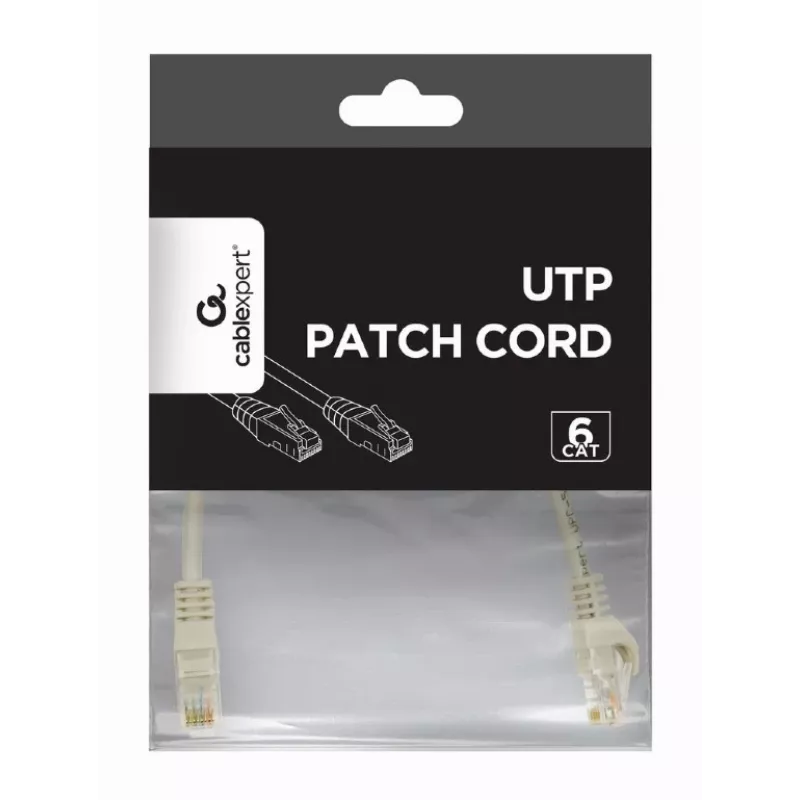 Patch vads Cat.6 varš UTP 5m pelēks