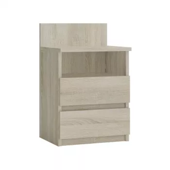 Naktsgaldiņš Topeshop M1 SONOMA MAT, ozola krāsa, 2 atvilktnes, 400×320×590 mm