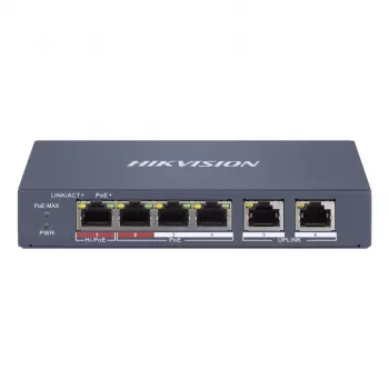 Pārvaldāms slēdzis Hikvision DS-3E1106HP-EI, 6 porti PoE Fast Ethernet