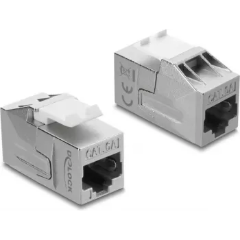 Delock 91122 Keystone moduļa savienotājs RJ45 ligzda uz RJ45 ligzda, Cat.6A, ekranēts