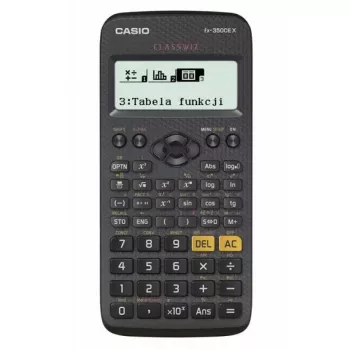 Zinātniskais kalkulators CASIO FX-350CE X — 379 funkcijas, 16 ciparu LCD, baterijas (AAA), melns, kabatas formāts