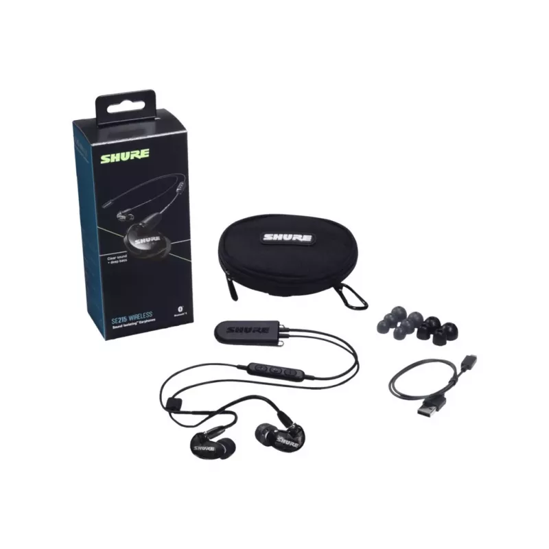 Shure SE215 austiņas, melnas