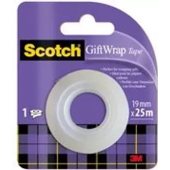 Scotch GIFTWRAPR līmlente 25 m Caurspīdīga 19 mm