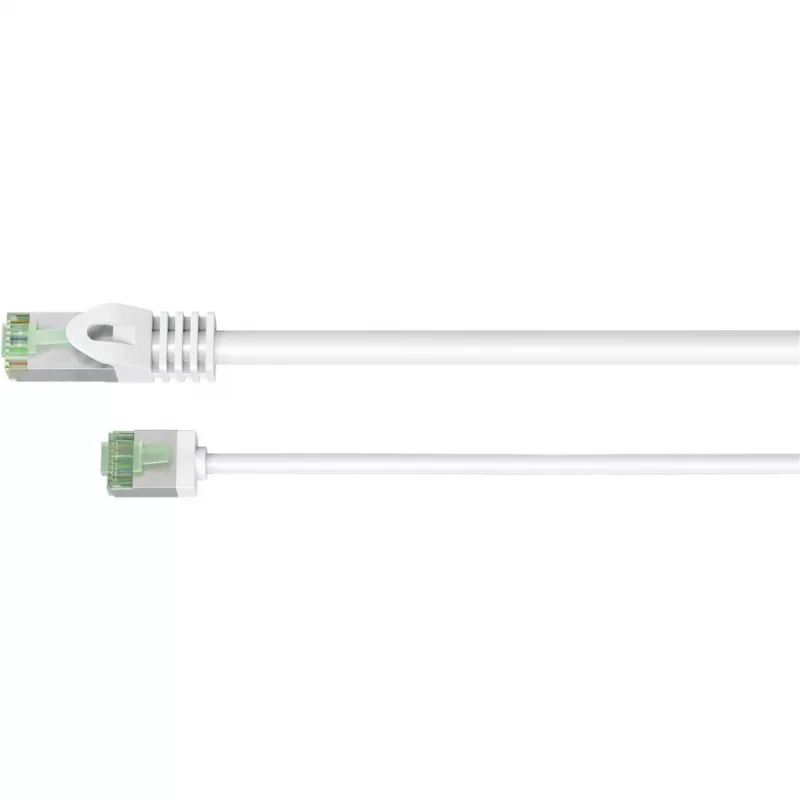 Goobay Ultra-Flexible CAT 8.1 Patch Cable slim U/FTP White - extra-short plug 99.9% (74360)