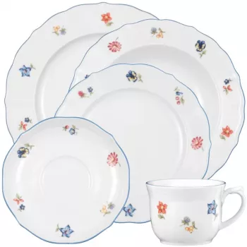 Trauku komplekts Seltmann Weiden 30 gab. Porcelāns Balts 6 personām