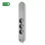 Hombli HBPO-0108 pagarinātājs ar 3× E tipa kontaktligzdām, 230V 16A, iekštelpām, balts/pelēks