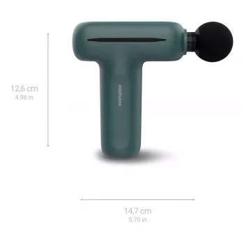 Medisana MG 200 mini masāžas pistole, Smart Mode, 4 galviņas, 5 intensitātes pakāpes, 147 x 126 x 50 mm, pelēka