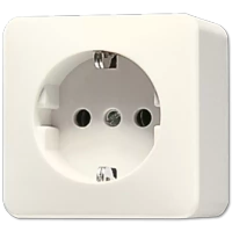 JUNG 620 A kontaktligzda, F tips, ziloņkaula krāsa, 250 V, 16 A, 61 x 61 mm