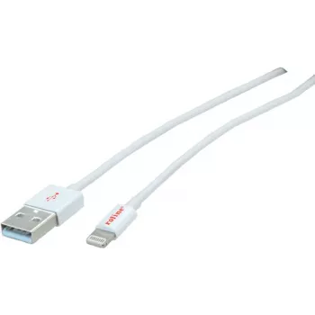 ROLINE Lightning kabelis – Lightning (vīrišķais) uz USB (vīrišķais) – 15 cm – ekranēts – balts – liets – Apple iPad/iPhone/iPod (Lightning) (11.02.8326)