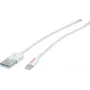 ROLINE Lightning kabelis – Lightning (vīrišķais) uz USB (vīrišķais) – 15 cm – ekranēts – balts – liets – Apple iPad/iPhone/iPod (Lightning) (11.02.8326)