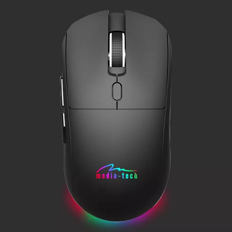Bezvadu pele MEDIA-TECH MT1124 BT/RF Silent & Recharge — ambidekstrāla, 3200 DPI, Bluetooth + 2,4 GHz USB, 6 pogas, uzlādējama